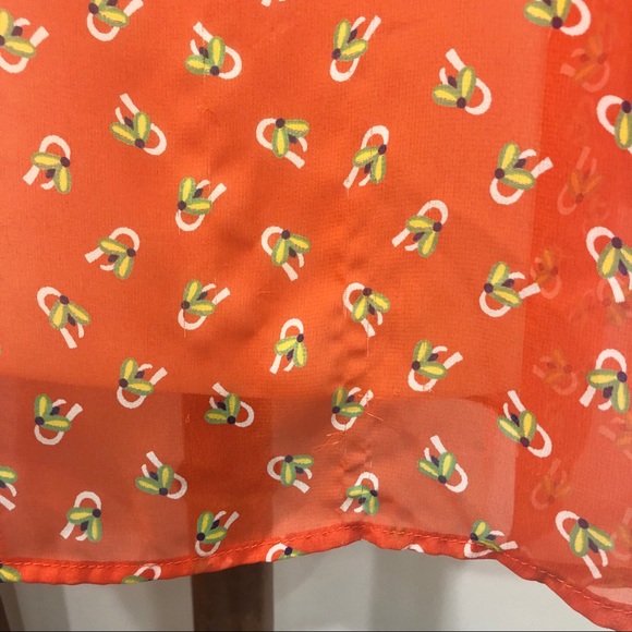 🌲3/$20 Anthro Pleione Sheer Firefly Top M - Picture 3 of 7